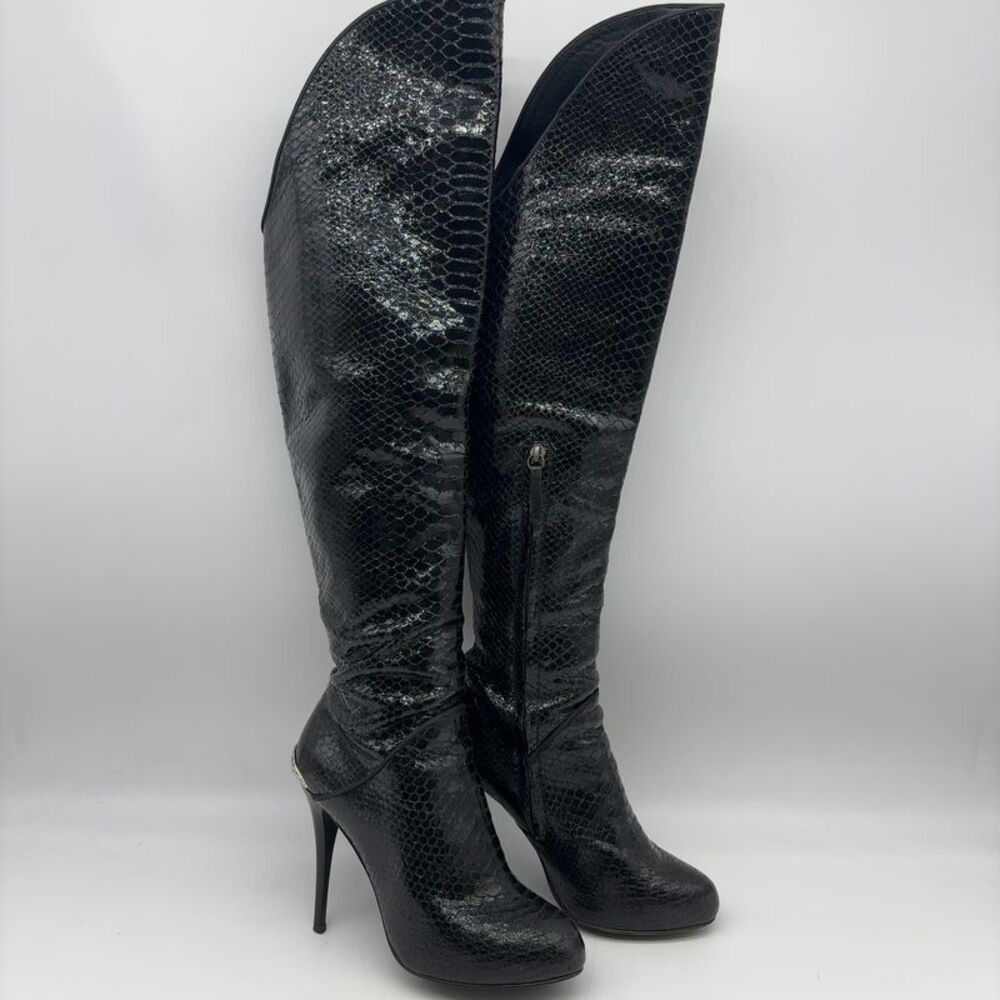 Giuseppe Zanotti Over-the-Knee Snakeskin Boots